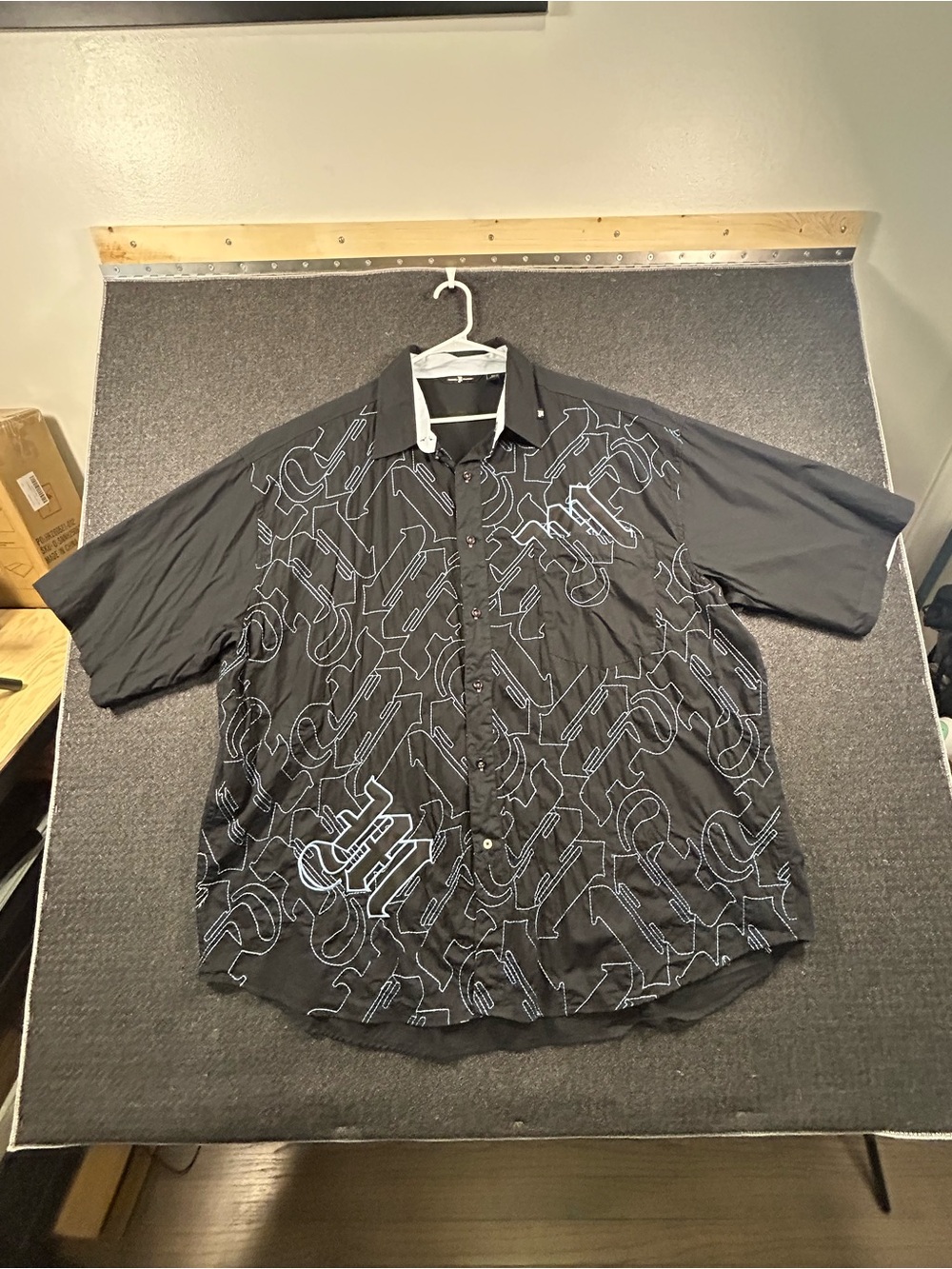 Makaveli Button Up Shirt Mens 5X Black Tupac Streetwear Hip Hop Y2K Rare